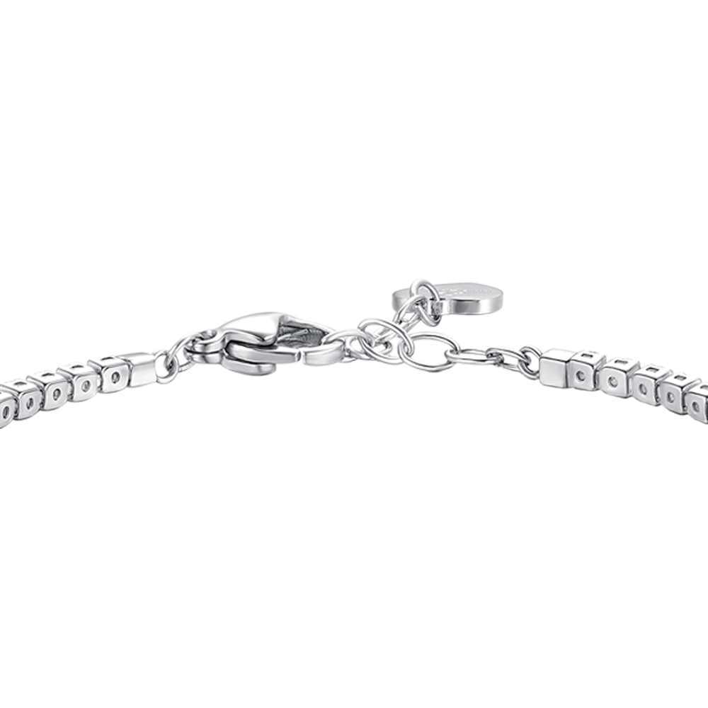 BRACCIALE TENNIS DONNA IN ACCIAIO CON ZIRCONI ROSA