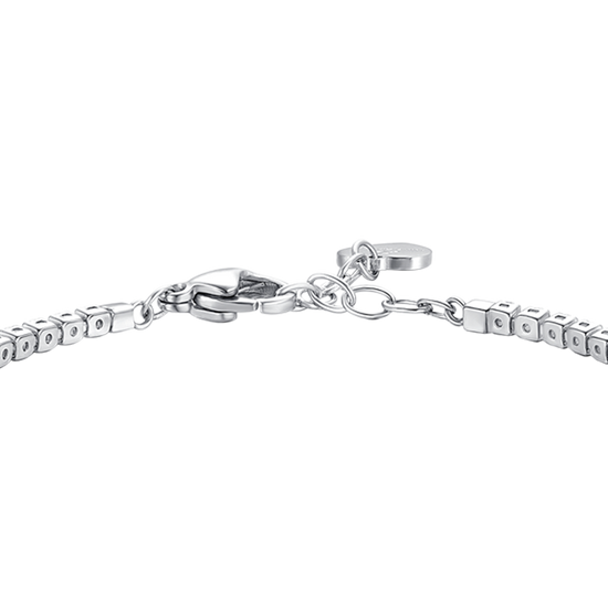 BRACCIALE TENNIS DONNA IN ACCIAIO CON ZIRCONI ROSA