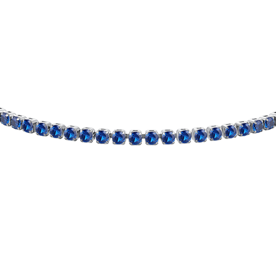 BRACCIALE TENNIS DONNA IN ACCIAIO CON ZIRCONI BLU