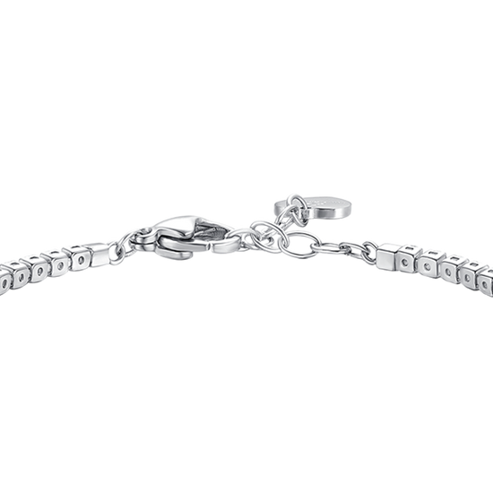 BRACCIALE TENNIS DONNA IN ACCIAIO CON ZIRCONI MULTICOLOR