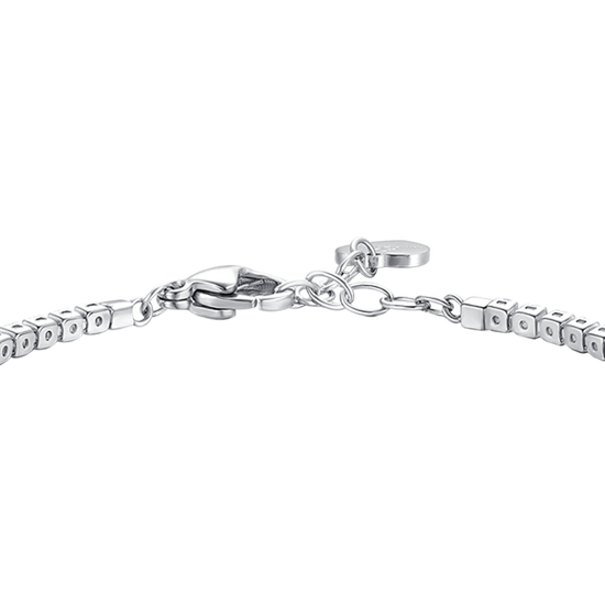 BRACCIALE TENNIS DONNA IN ACCIAIO CON ZIRCONI NERI