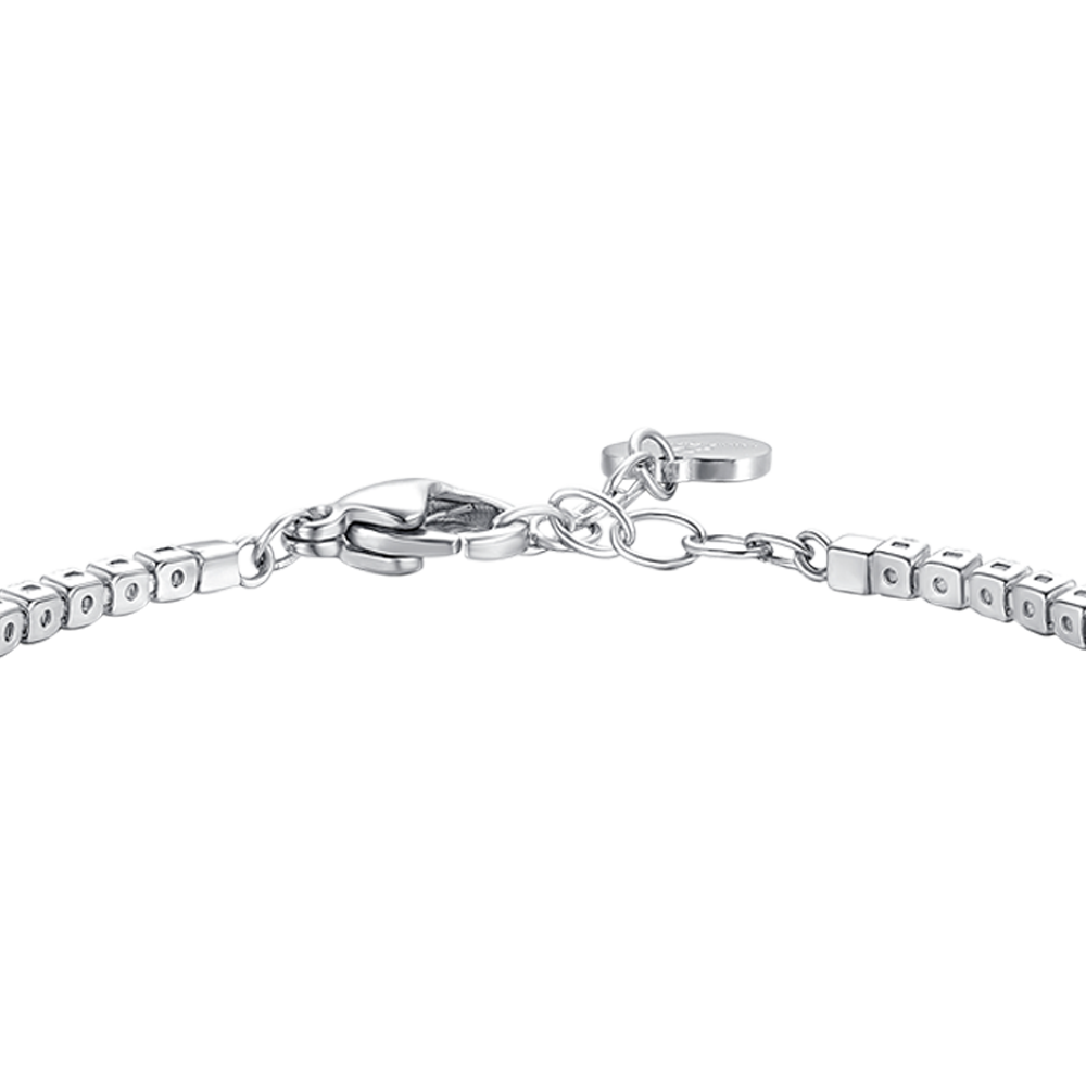 BRACCIALE TENNIS DONNA IN ACCIAIO COLORE ORO CON ZIRCONI ROSSI