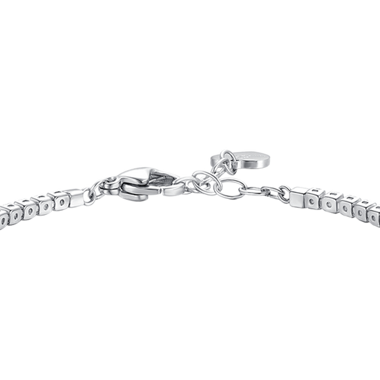 BRACCIALE TENNIS DONNA IN ACCIAIO CON ZIRCONI ROSSI