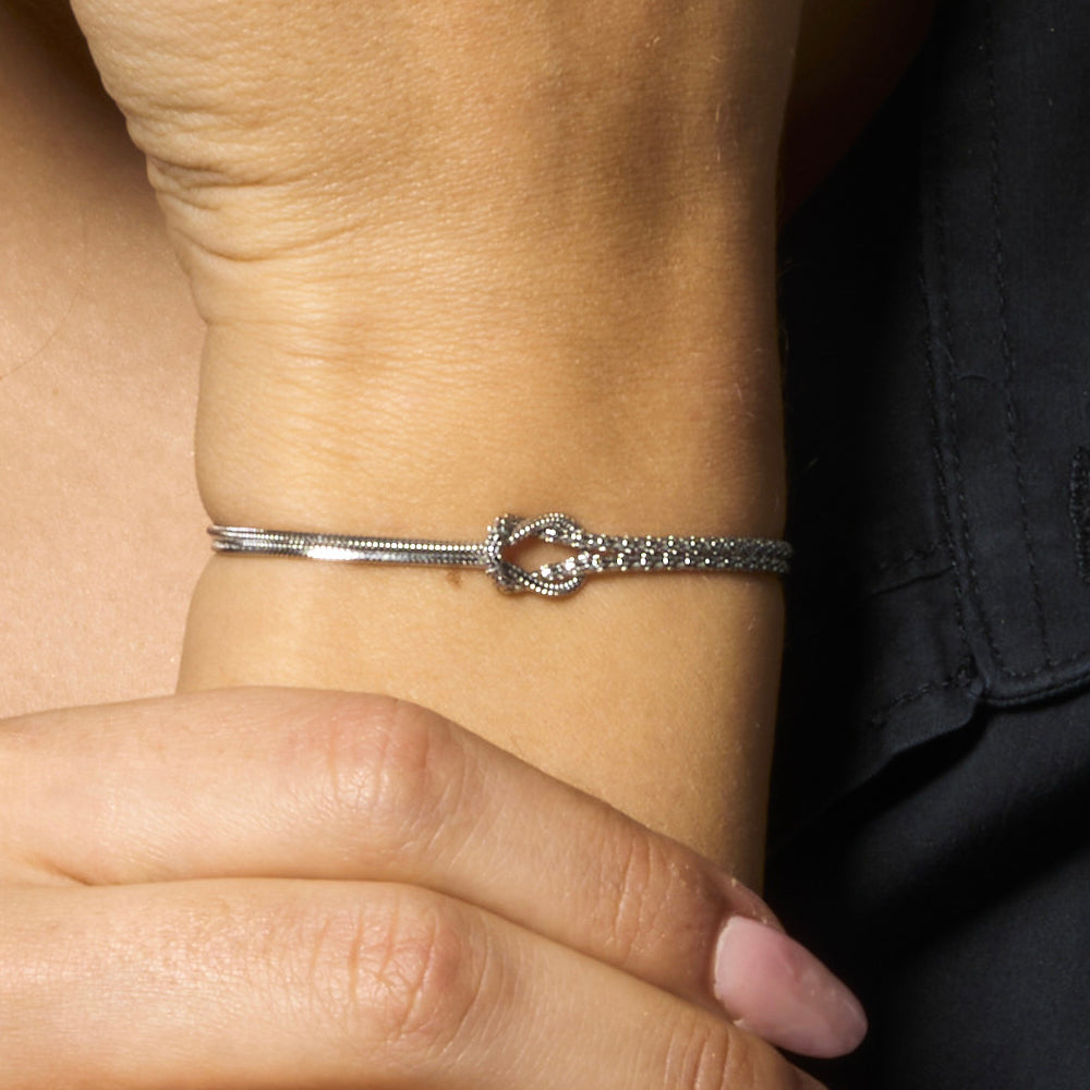 BRACCIALE DONNA IN ACCIAIO CON NODO