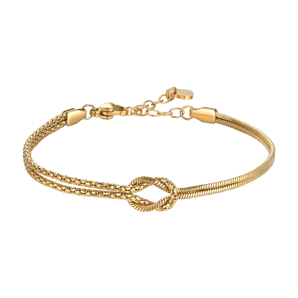 BRACCIALE DONNA IN ACCIAIO IP GOLD CON NODO