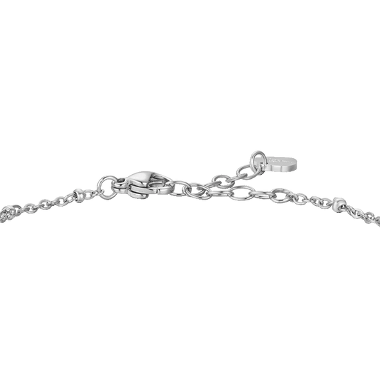 BRACCIALE DONNA IN ACCIAIO CON FIOCCO E ZIRCONI BIANCHI