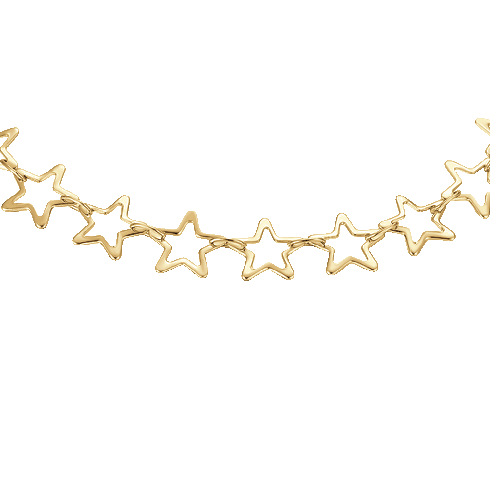 IP BRACELET FEMME EN ACIER DORÉ AVEC ÉTOILES