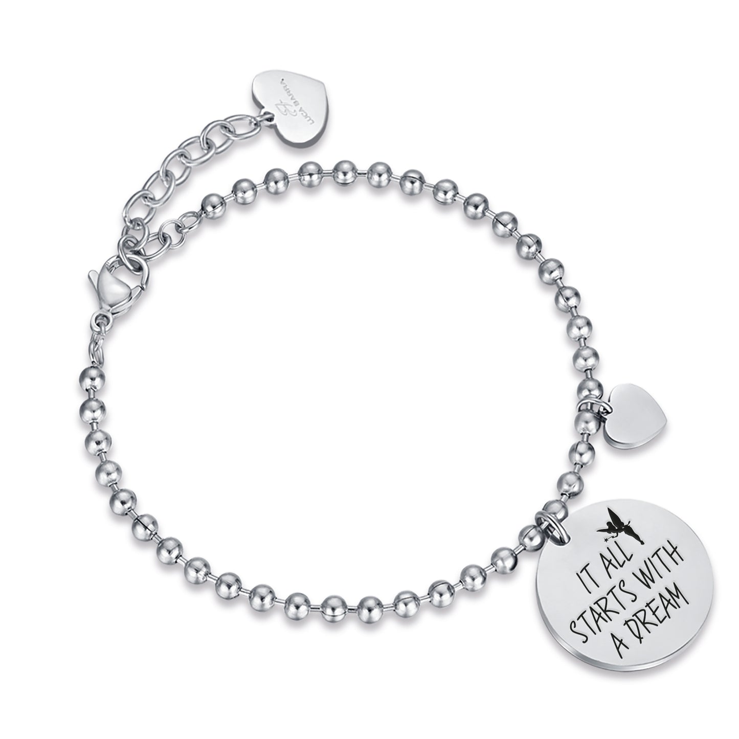 BRACELET ACIER "TOUT COMMENCE PAR UN RÊVE" Luca Barra