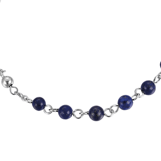 BRACELET ROSAIRE POUR HOMME EN ACIER AVEC PIERRES LAPIS Luca Barra