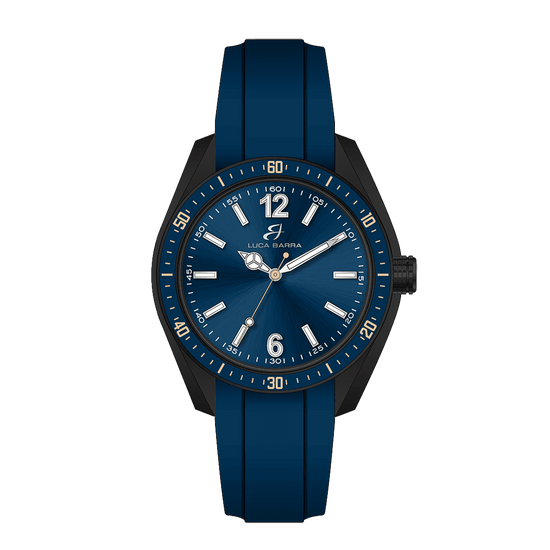 OROLOGIO UOMO IN SILICONE BLU Luca Barra