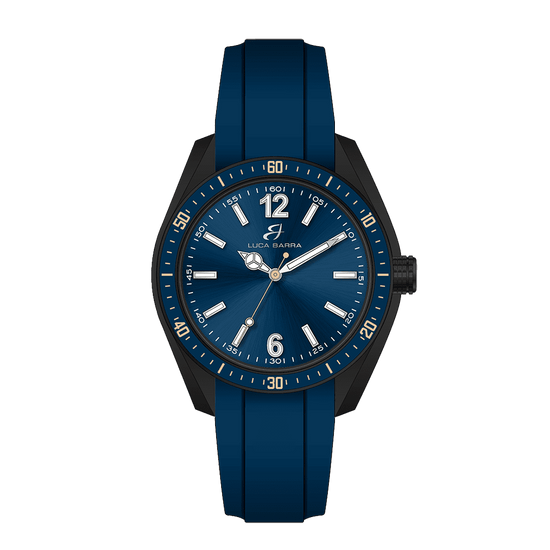 MONTRE EN SILICONE BLEU POUR HOMMES