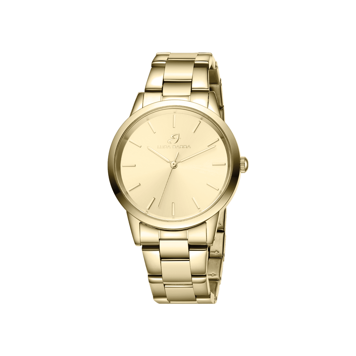 MONTRE POUR HOMME AVEC BOÎTIER EN ACIER PLAQUÉ OR CADRAN PLAQUÉ OR