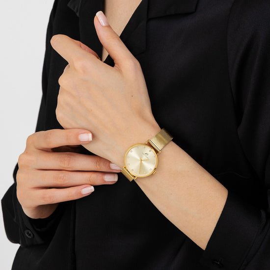 MONTRE POUR FEMMES AVEC BOÎTIER EN ACIER ROSE