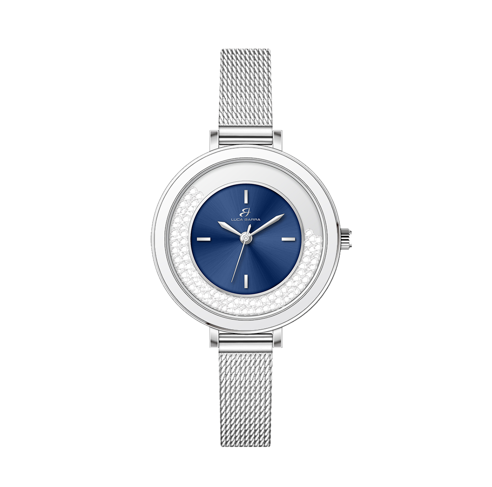 MONTRE POUR FEMME AVEC BOÎTIER EN ACIER INOXYDABLE HORLOGE EN CERAMIQUE BLANCHE Luca Barra