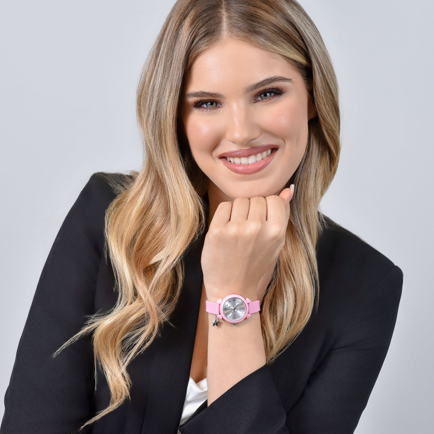 MONTRE EN SILICONE POUR FEMMES LILAS ET ÉTOILE