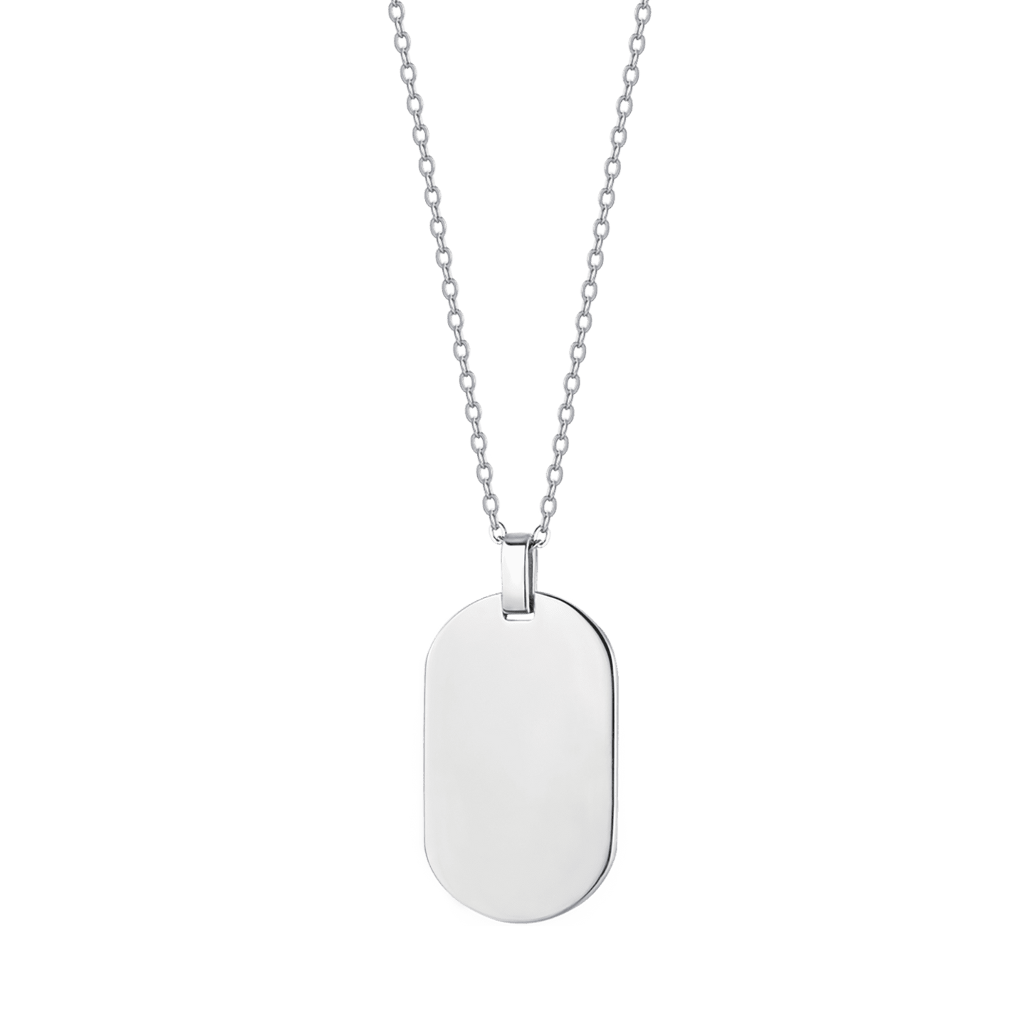 COLLIER EN ACIER POUR HOMME AVEC PLAQUE PERSONNALISABLE Luca Barra