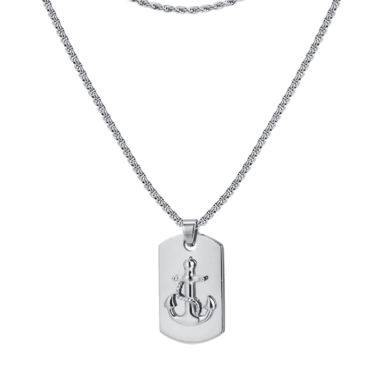 COLLIER D'HOMME EN ACIER INOXYDABLE AVEC ANCRE Luca Barra