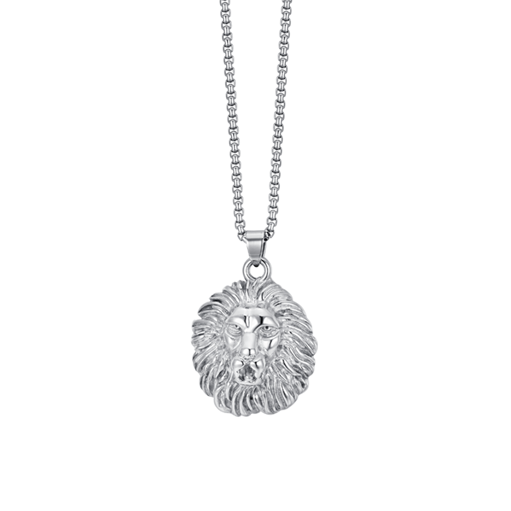 COLLIER EN ACIER TÊTE DE LION