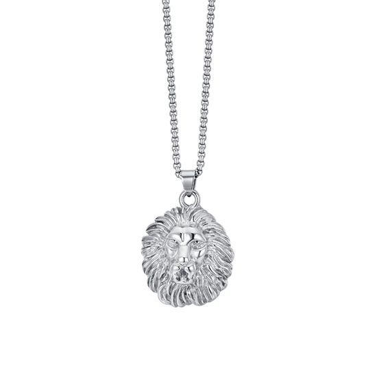 COLLIER EN ACIER TÊTE DE LION
