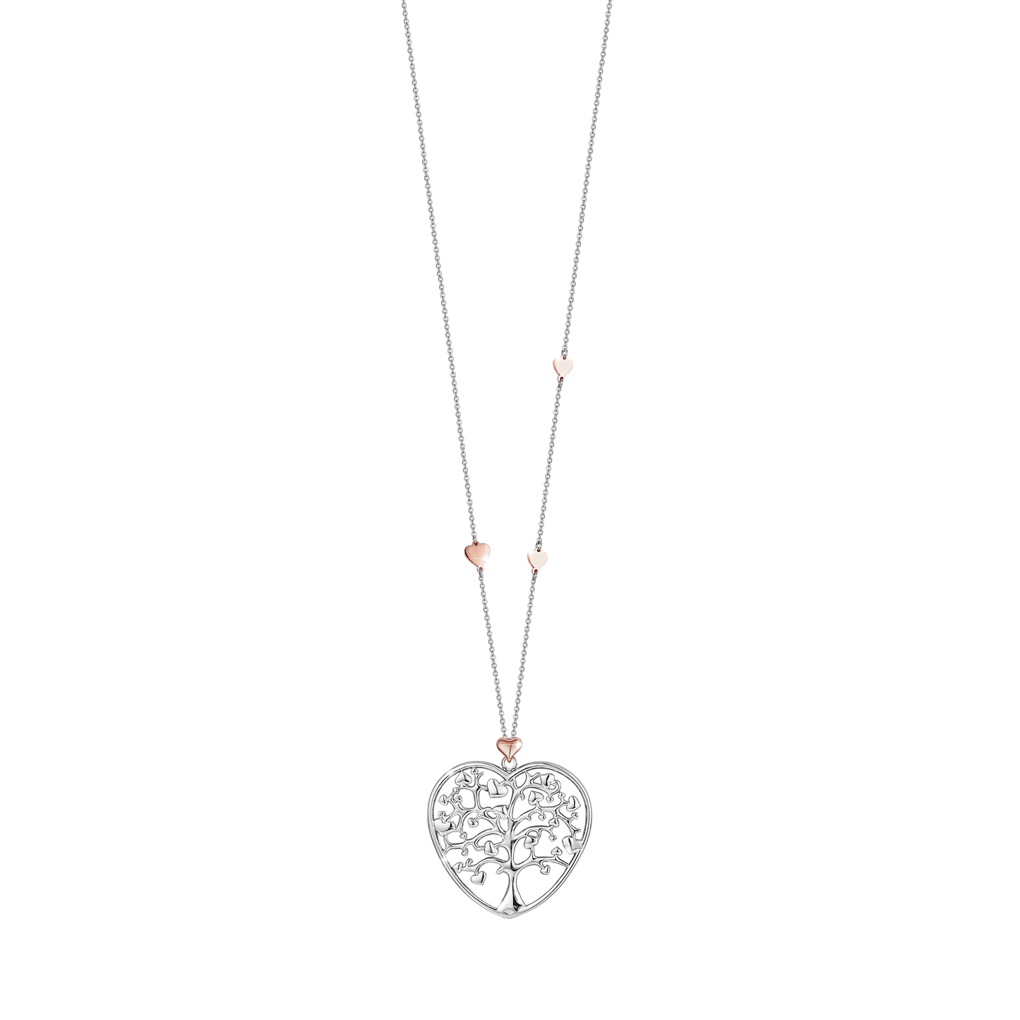 COLLIER EN ACIER AVEC GRAND COEUR Luca Barra