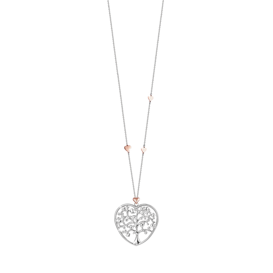 COLLIER EN ACIER AVEC GRAND COEUR Luca Barra