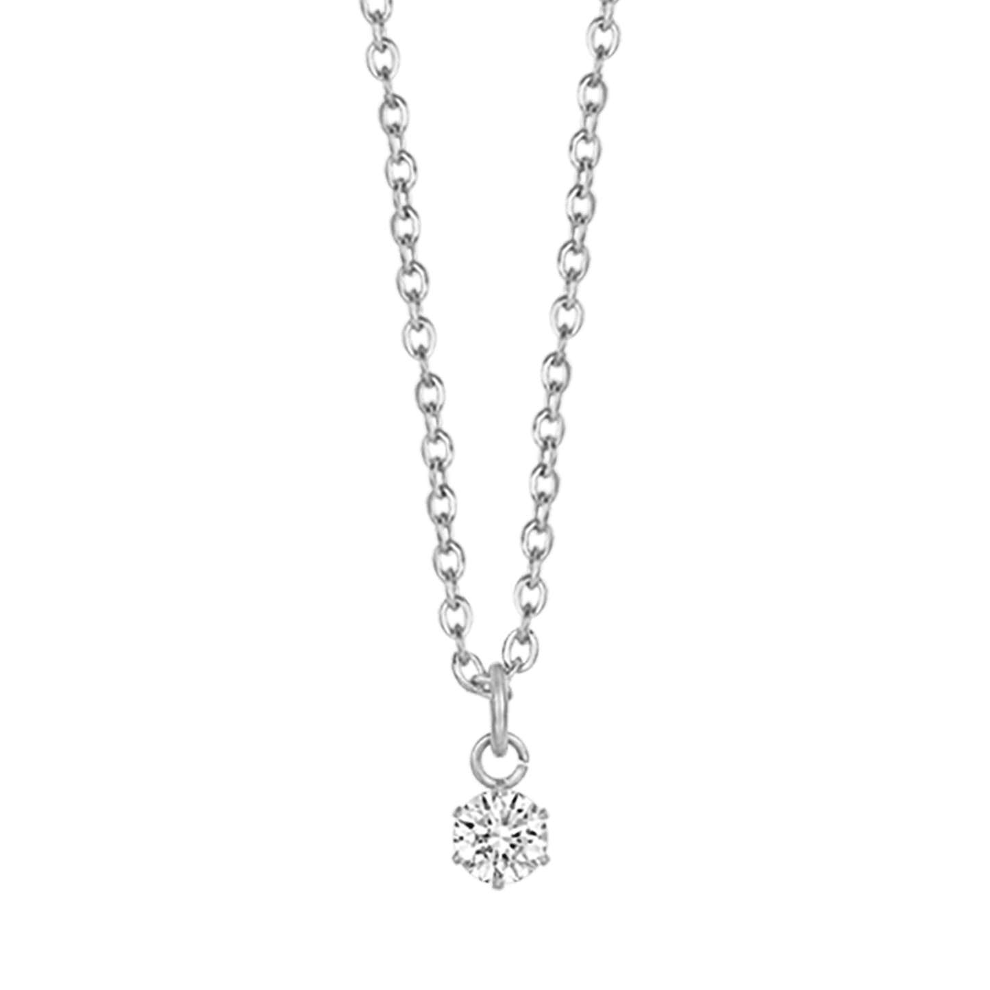 COLLIER POUR FEMME EN ACIER AVEC CRYSTAL BLANC 4 MM Luca Barra