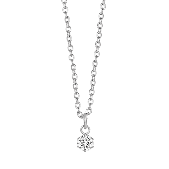 COLLIER POUR FEMME EN ACIER AVEC CRYSTAL BLANC 4 MM Luca Barra