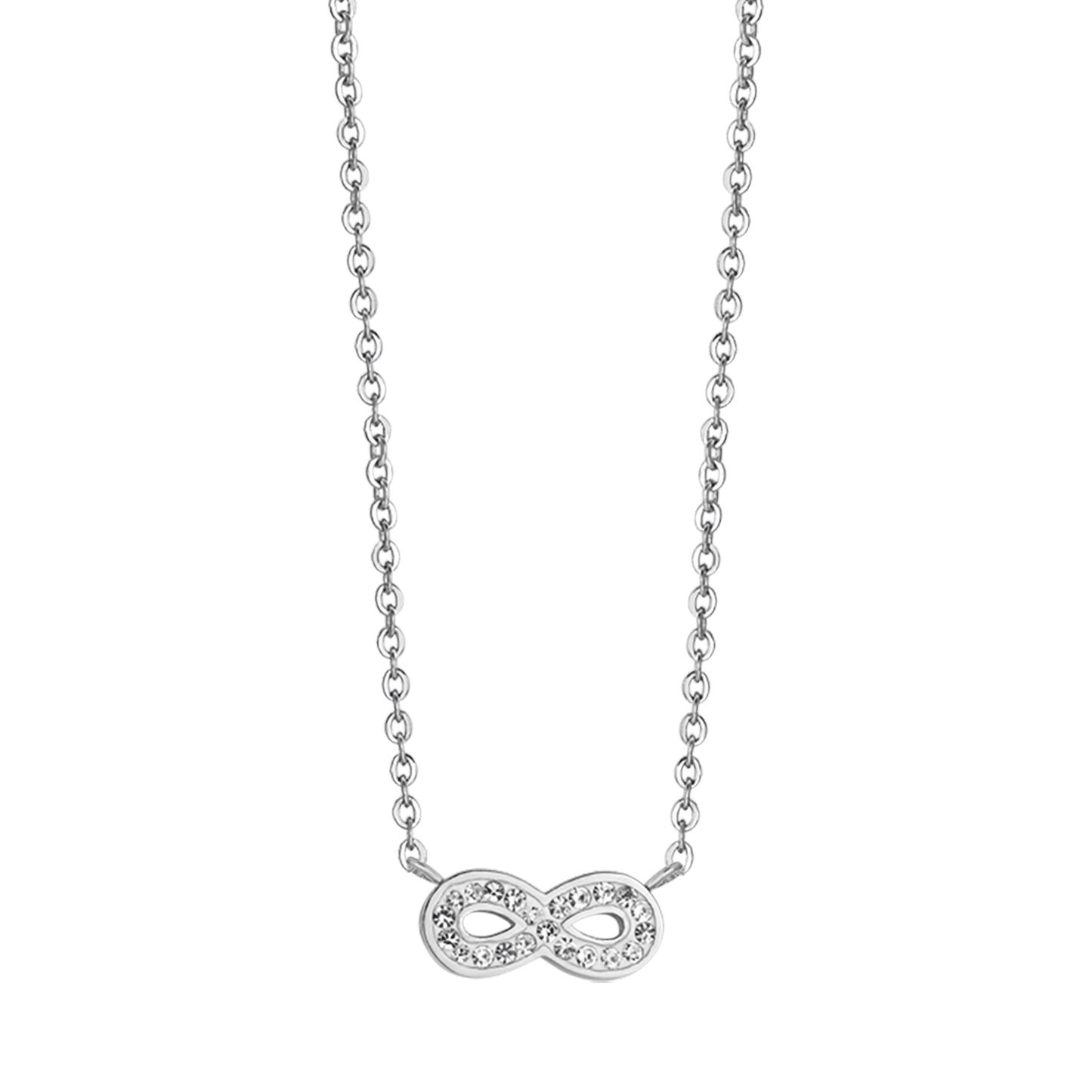 COLLIER POUR FEMME EN ACIER AVEC CRISTAUX INFINITES ET BLANCS Luca Barra