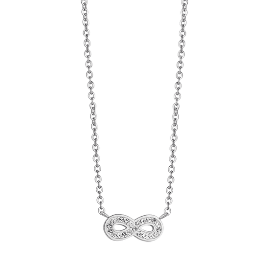 COLLIER POUR FEMME EN ACIER AVEC CRISTAUX INFINITES ET BLANCS Luca Barra