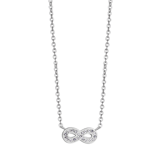 COLLIER POUR FEMME EN ACIER AVEC CRISTAUX INFINITES ET BLANCS Luca Barra