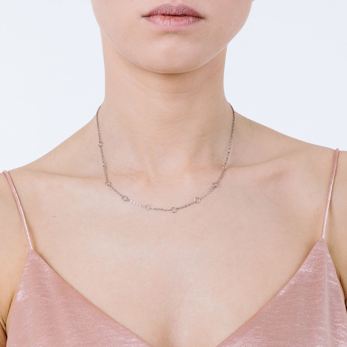 COLLIER POUR FEMME EN ACIER INOXYDABLE POUR CHARMES AVEC MOSCHET Luca Barra