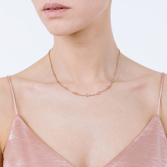 COLLIER FEMME IP ROSE ACIER Luca Barra