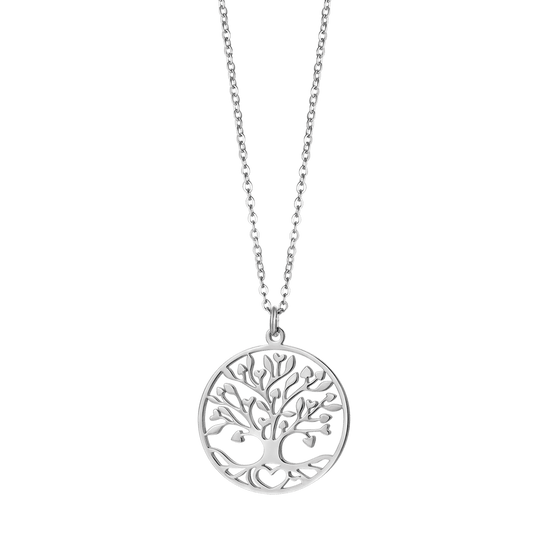 COLLIER EN ACIER POUR FEMMES AVEC ARBRE DE VIE