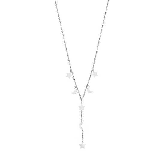 COLLIER EN ACIER AVEC ETOILES ET LUNE Luca Barra