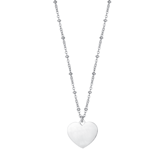 COLLIER POUR FEMME PERSONNALISÉ EN ACIER AVEC COEUR Luca Barra