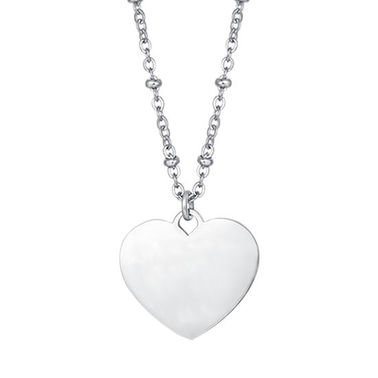 COLLIER EN ACIER PERSONNALISÉ POUR FEMMES AVEC CŒUR