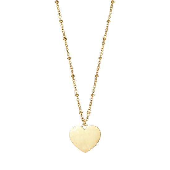 COLLIER EN ACIER PERSONNALISÉ POUR FEMMES AVEC CŒUR
