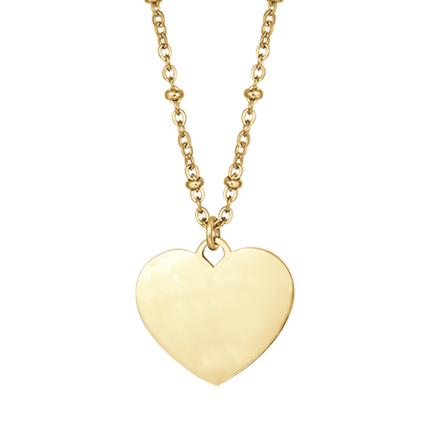 COLLIER EN ACIER PERSONNALISÉ POUR FEMMES AVEC CŒUR