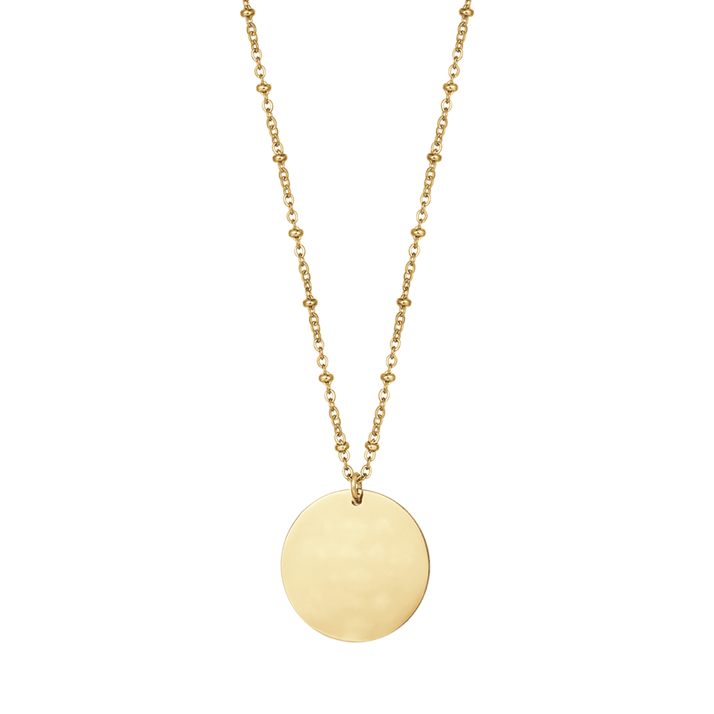 COLLIER DE FEMME HESRONALISÉ EN ACIER DORÉ AVEC PLAQUE Luca Barra