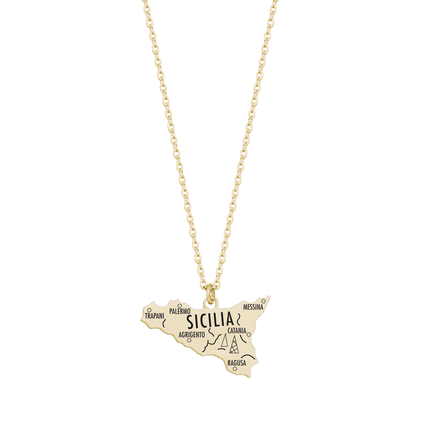 COLLIER POUR FEMME EN ACIER IP OR SICILY Luca Barra