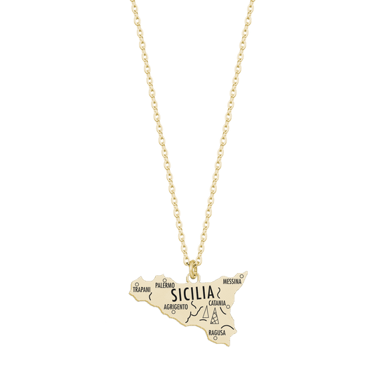 COLLIER POUR FEMME EN ACIER IP OR SICILY Luca Barra