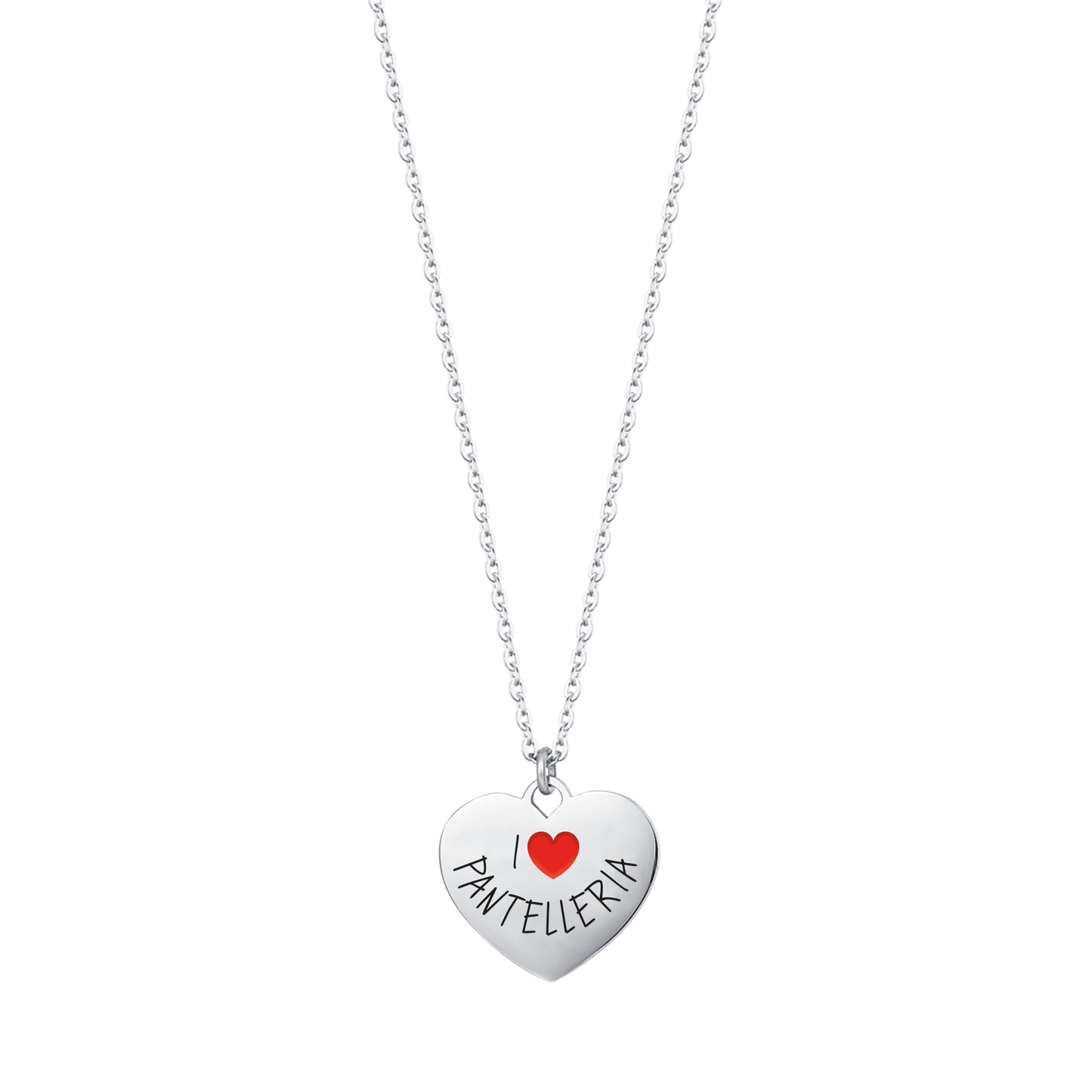 COLLIER EN ACIER POUR FEMME I LOVE PANTELLERIA Luca Barra