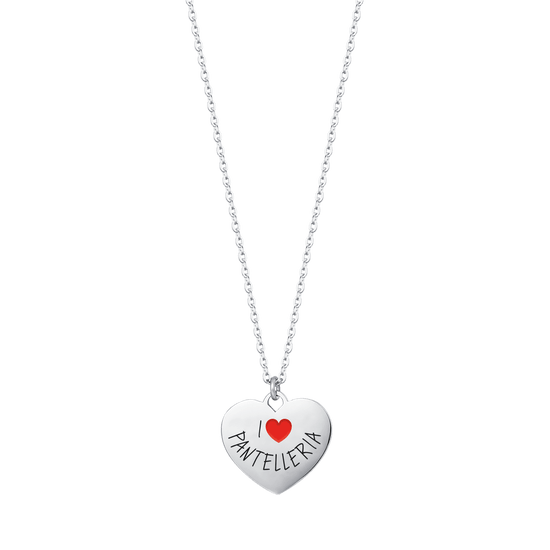 COLLIER EN ACIER POUR FEMME I LOVE PANTELLERIA Luca Barra