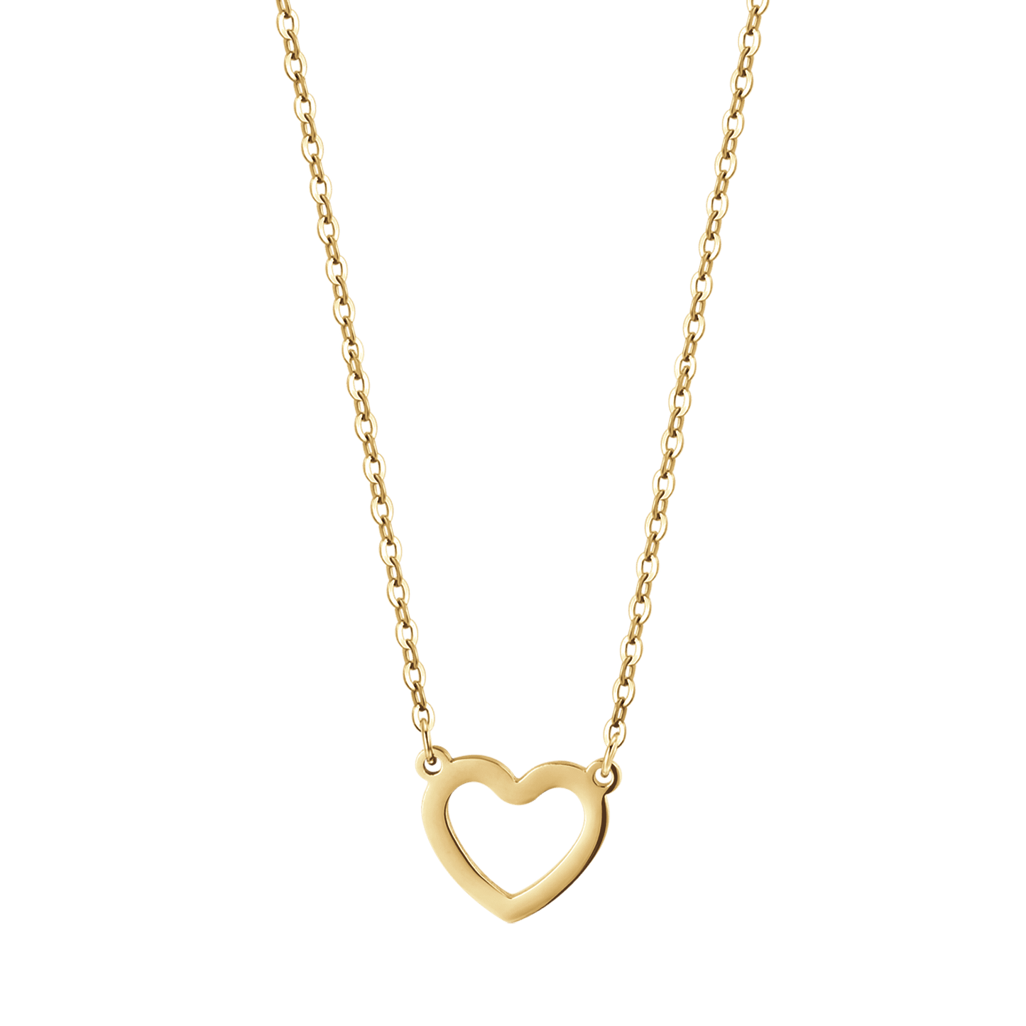 COLLIER POUR FEMME EN ACIER IP EN OR AVEC COEUR EN OR Luca Barra