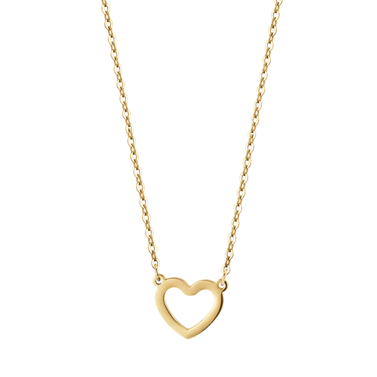 COLLIER POUR FEMME EN ACIER IP EN OR AVEC COEUR EN OR Luca Barra