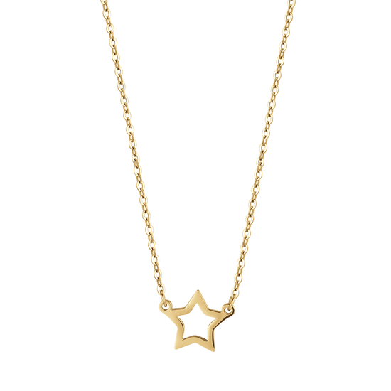 COLLIER POUR FEMME EN ACIER IP EN OR AVEC ÉTOILE EN OR Luca Barra