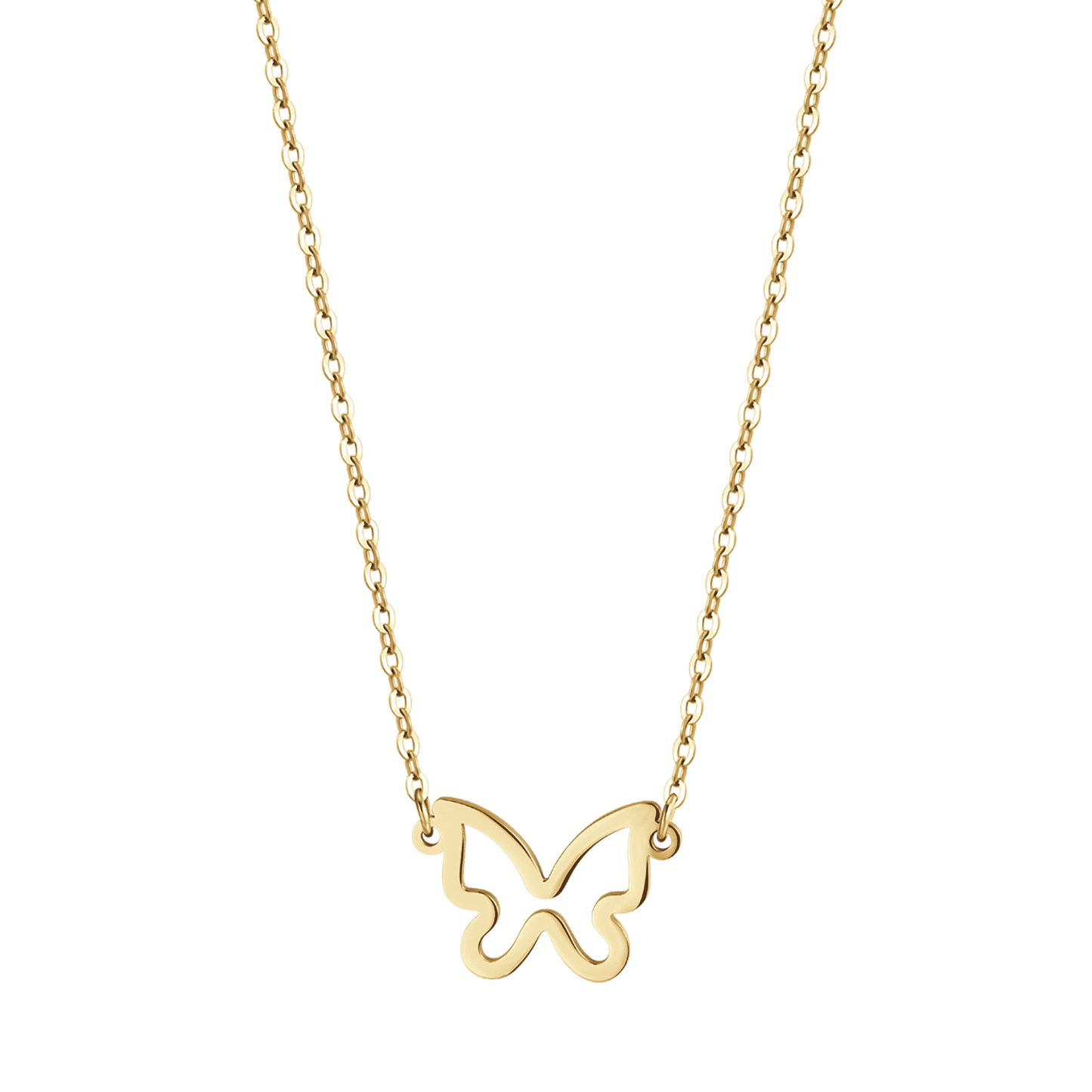 COLLIER POUR FEMME EN ACIER IP EN OR AVEC PAPILLON Luca Barra