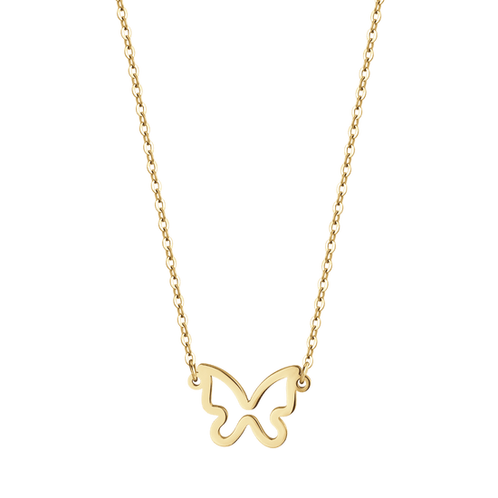 COLLIER POUR FEMME EN ACIER IP EN OR AVEC PAPILLON Luca Barra