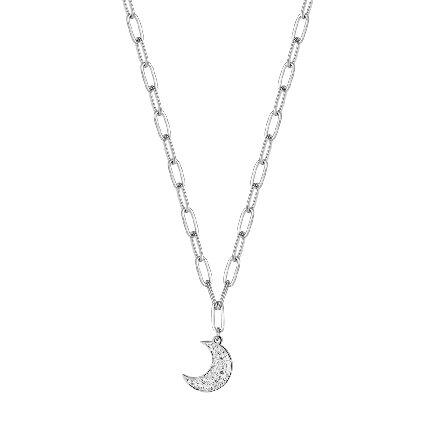 COLLIER POUR FEMME EN ACIER AVEC CRISTAUX BLANCS ET DE LUNE Luca Barra