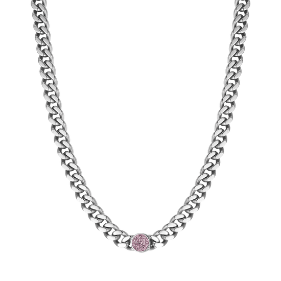 COLLIER EN ACIER AVEC CRISTAUX POUR FEMMES